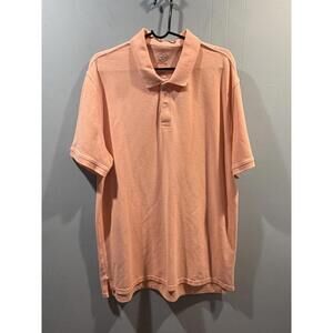 Mens St Johns Bay Performance Polo Shirt Size XL Peach
